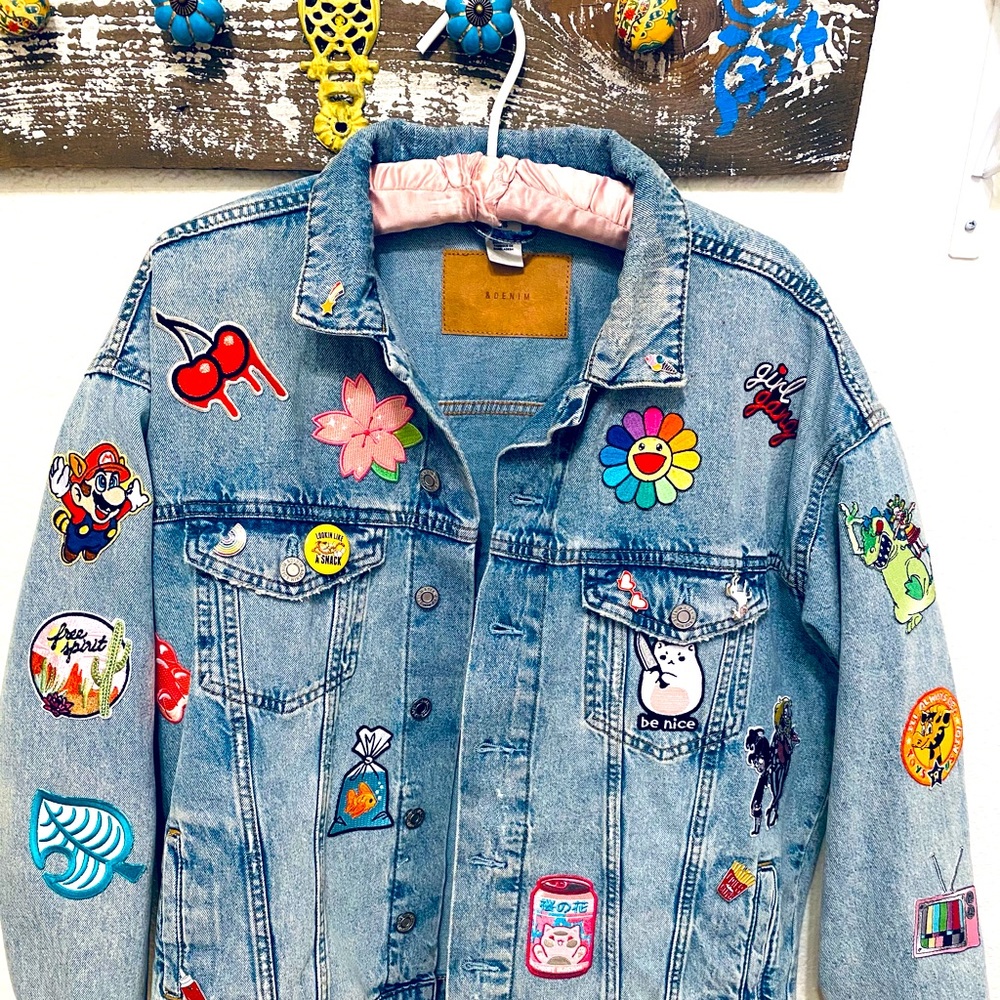 Retro Patch Denim Jacket